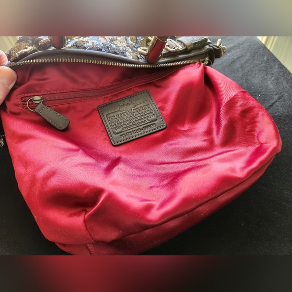 Coach Madison Sophia Ocelot Sequin Satchel Crossbody Mini (18638) RARE! - Picture 15 of 16